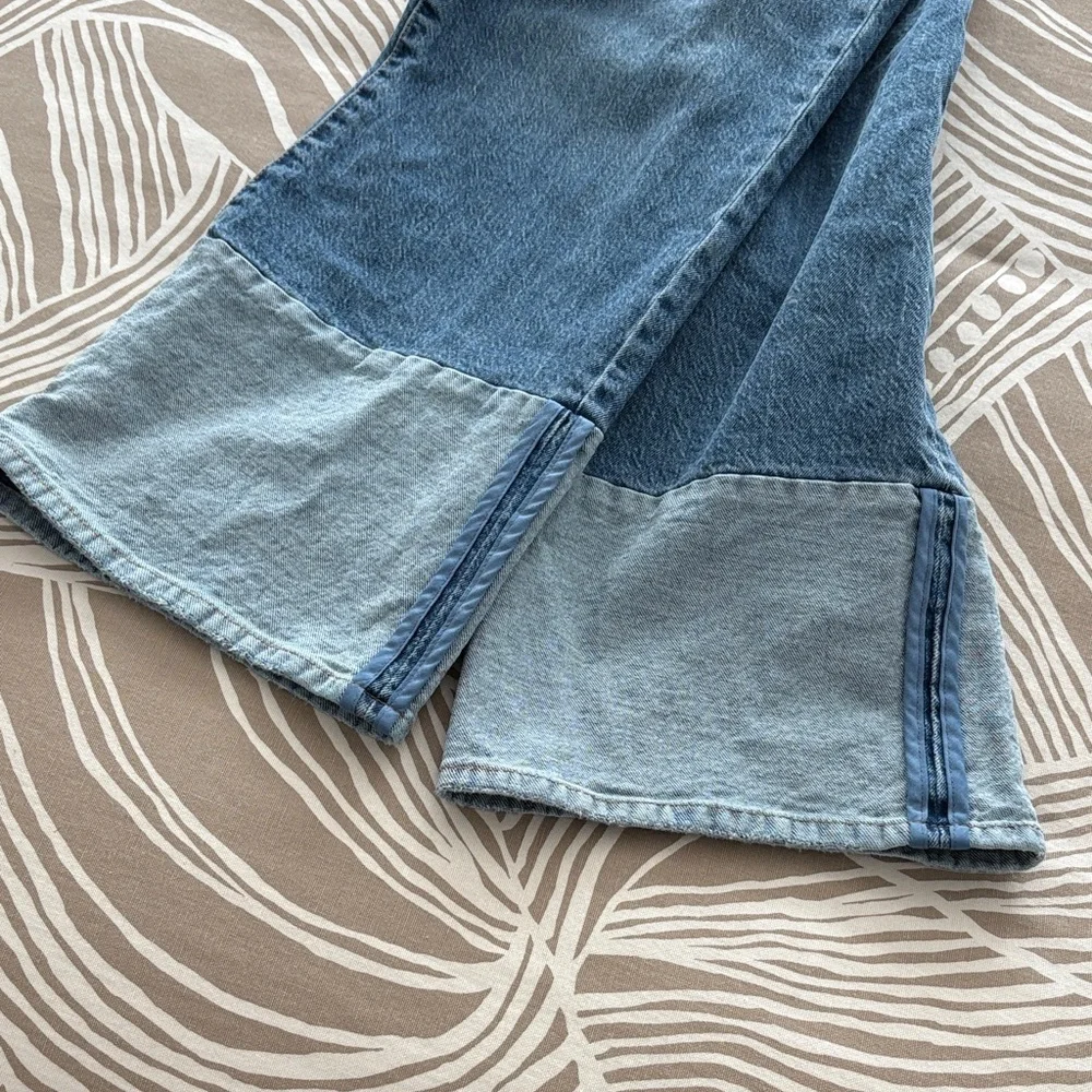 Habitual Two-Tone Blue Flare Jeans - Picture 8 of 8